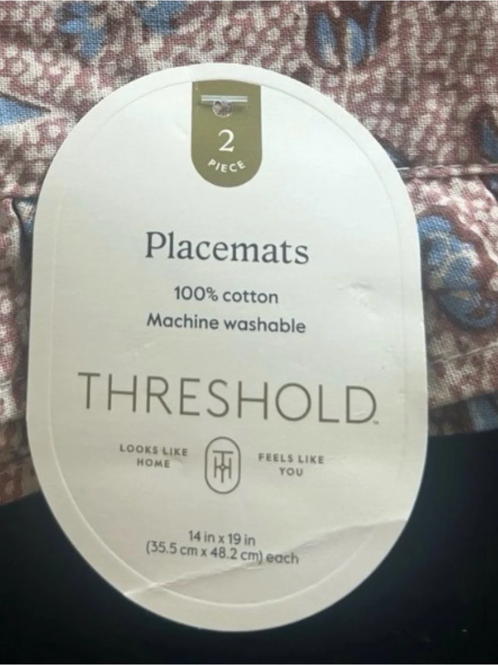 Set of 4 Floral Block Print Ruffle Placemats - Threshold